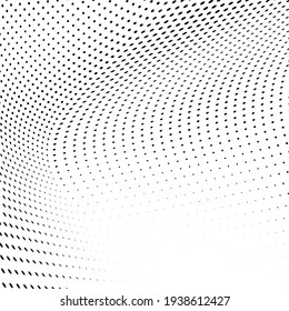 Abstract halftone wave dotted background