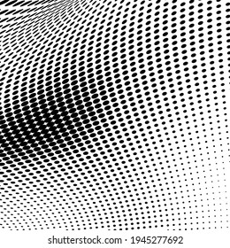 Abstract halftone wave dotted background