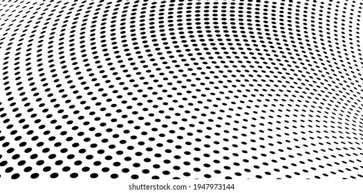 Abstract halftone wave dotted background