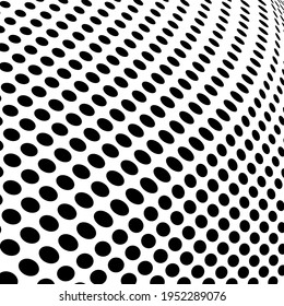 Abstract halftone wave dotted background