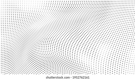 Abstract halftone wave dotted background