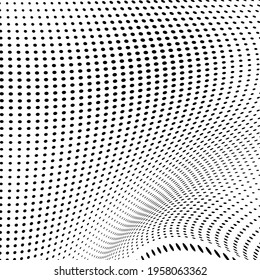 Abstract halftone wave dotted background