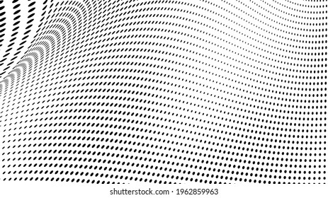 Abstract halftone wave dotted background