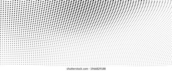 Abstract halftone wave dotted background