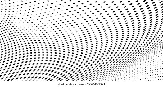 Abstract halftone wave dotted background