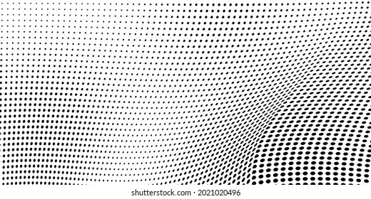 Abstract halftone wave dotted background