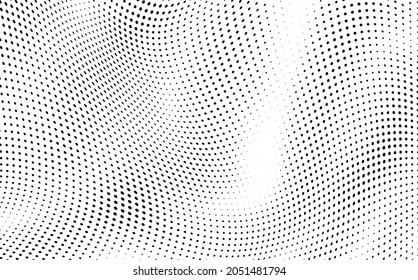 Abstract halftone wave dotted background