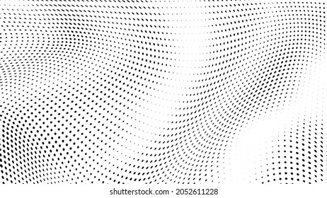 Abstract halftone wave dotted background