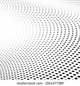 Abstract halftone wave dotted background