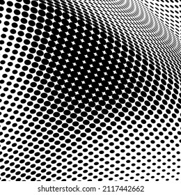 Abstract halftone wave dotted background
