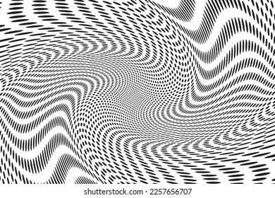 patrón de fondo de onda media sintética abstracta giro de fondo futurista círculo de punto vector arte pop óptico textura moderna