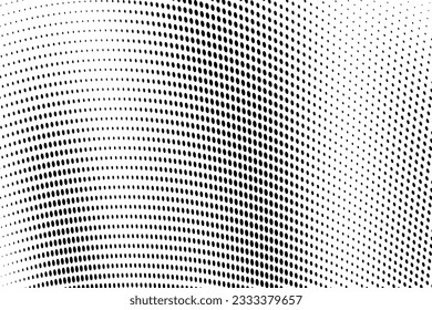 Abstrakter Halbtonhintergrund Futuristische verdrehte Grunge Muster, Punkt, Kreise. Moderne optische Pop-Art-Textur für Poster, Visitenkarten, Deckel, Aufkleber, Aufkleber-Layout