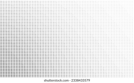 Abstract halftone wave dotted background. Futuristic twisted grunge pattern, dot, circles. Vector modern optical pop art texture for posters, business cards, cover, labels mock-up, stickers layout