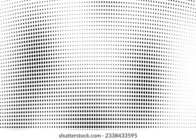 Abstrakter Halbtonhintergrund Futuristische verdrehte Grunge Muster, Punkt, Kreise. Moderne optische Pop-Art-Textur für Poster, Visitenkarten, Deckel, Aufkleber, Aufkleber-Layout