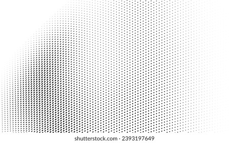 Abstract halftone wave dotted background. Futuristic twisted grunge pattern, dot, circles. Vector modern optical pop art texture for posters, business cards, cover, labels mock-up, stickers layout