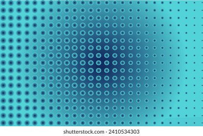 Abstract halftone wave dotted background. Futuristic twisted grunge pattern, dot, circles. Vector modern optical pop art texture for posters, business cards, cover, labels mock-up, stickers layout