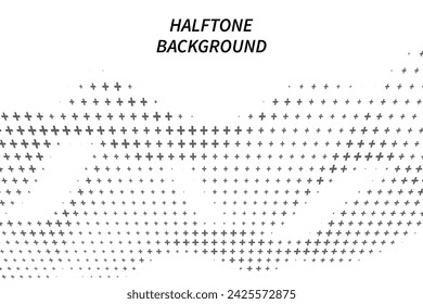 Abstract halftone wave dotted background. Futuristic twisted grunge pattern, dot, circles.  Vector modern optical pop art texture for posters, business cards, cover, labels mock-up, stickers layout