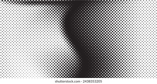 Abstract halftone wave dotted background