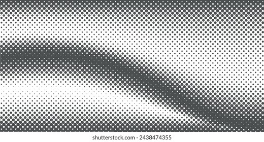 Abstract halftone wave dotted background