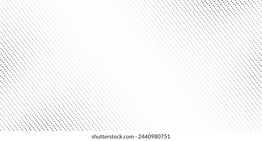 Abstract halftone wave dotted background. Futuristic twisted grunge pattern, dot, circles. Vector modern optical pop art texture for posters