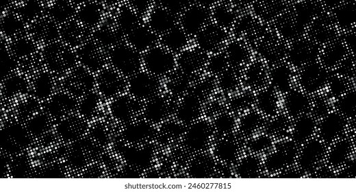 Abstractas fondo punteado de media onda. Futurista patrón de grunge retorcido, punto, círculos. Vector moderno