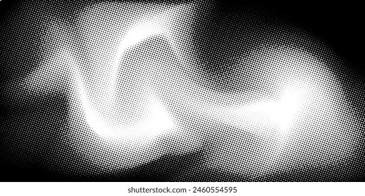 Abstract halftone wave dotted background. Futuristic twisted grunge pattern, dot, circles. eps 10