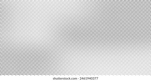 Abstractas fondo punteado de media onda. Futurista patrón de grunge retorcido, punto, círculos.