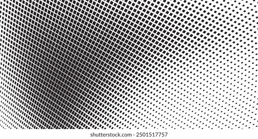 Abstract halftone wave dotted background. Futuristic twisted grunge pattern, dot, circles. Vector modern optical pop art texture for posters, business cards, cover,ilustration