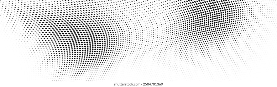 Abstract halftone wave dotted background
