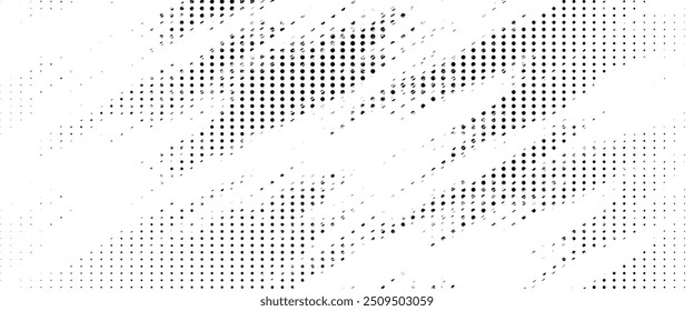 Plano de fundo pontilhado de onda de meio-tom abstrato. Padrão grunge trançado futurista, ponto, círculos