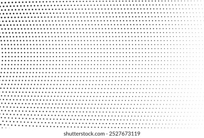 Abstract halftone wave dotted background. Futuristic twisted grunge pattern, dot, circles. Vector modern optical pop art texture for posters, business cards, cover, labels mock-up, stickers layout