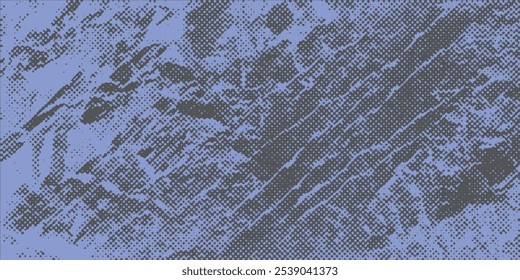 Abstractas fondo punteado de onda de medio tono. Patrón de grunge retorcido semitono, punto, círculo. Vector moderno óptico halftone pop art textura para cartel