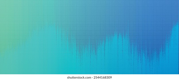 Abstract halftone wave dotted background. Futuristic twisted grunge pattern, dot, circles. Vector modern optical pop art texture for posters, business cards, cover, labels mock-up, stickers layou