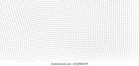Abstract halftone wave dotted background. Halftone grunge pattern with square. Vector halftone modern pop art twisted texture for poster, cover, business card, postcard, art label layout, sticker.