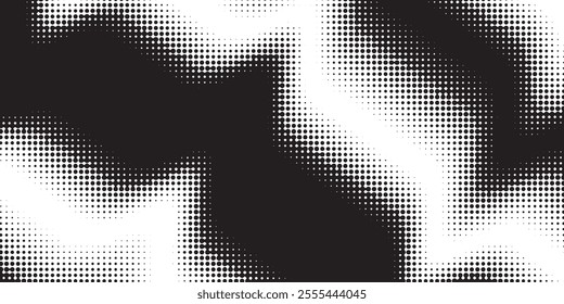 Abstract halftone wave dotted background. Halftone grunge pattern with square. Vector halftone modern