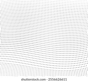 Abstract halftone wave dotted background. Halftone grunge pattern with square. Vector halftone modern pop art twisted texture for poster, cover, business card, postcard, art label layout, sticker.