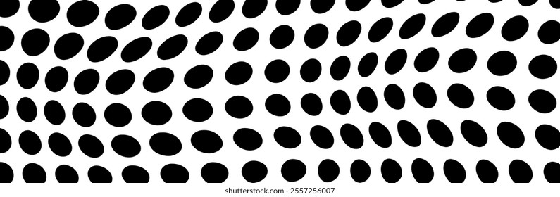 Abstract halftone wave dotted background. Halftone grunge pattern with square. Vector halftone modern pop art twisted texture for poster, cover, business card, postcard, art label layout, sticker.