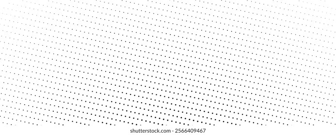 Abstract halftone wave dotted background. Halftone grunge pattern with square. Vector halftone modern pop art twisted texture for poster, cover, business card, postcard, art label layout, sticker.