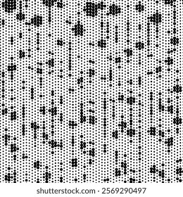 Abstract halftone wave dotted background. Halftone grunge pattern with square. Vector halftone modern pop art twisted texture for poster, cover, business card, postcard, art label layout, sticker.