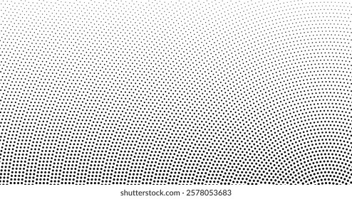 Abstract halftone wave dotted background. Futuristic twisted grunge pattern, dot, circles.  Vector modern optical pop art texture for posters, business cards, cover, labels mock-up, stickers layout.