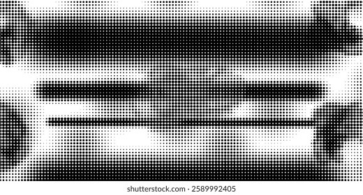 Abstract halftone wave dotted background. Futuristic twisted grunge pattern, dot, circles. Vector modern optical pop art texture for posters