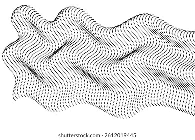 Abstract halftone wave dotted background. Halftone grunge pattern with square. Vector halftone modern pop art twisted texture for poster, cover, business card, postcard, art label layout, sticker.