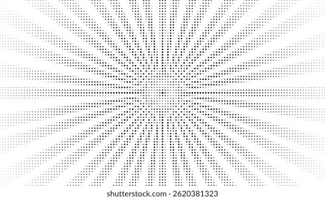Plano de fundo pontilhado de onda de meio-tom abstrato. Padrão de grunge retorcido futurista, ponto, círculos. Vetor moderno óptico pop art textura para cartazes, cartões de visita, tampa, etiquetas mock-up, adesivos