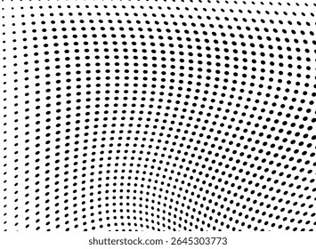 Abstract halftone wave dotted background
