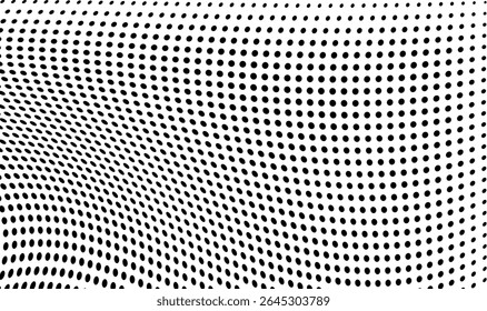 Abstract halftone wave dotted background