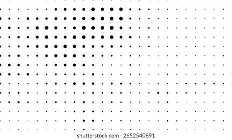 Abstrakte Halbtonwelle, gepunkteter Hintergrund. Halbtonverdrehtes Grunge-Muster, Punkt, Kreis.  Vektor moderne optische Halbton Pop Art Textur für Poster, Visitenkarte, Abdeckung, Label Mock-up, Aufkleber Layout