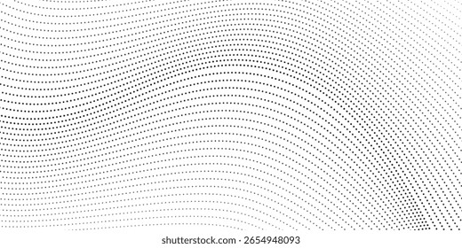 Abstractas fondo punteado de onda de medio tono. Patrón de grunge retorcido futurista, punto, círculos. Textura óptica moderna del arte pop del Vector para los carteles, tarjetas de visita, cubierta, ilustración.eps 10	