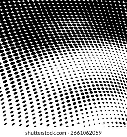 Abstract halftone wave dotted background. Halftone twisted grunge pattern, dot, circle.  Vector modern optical halftone pop art texture for poster, business card, cover, label mock-up, sticker layout