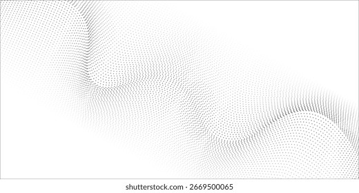 Abstract halftone wave dotted background. Futuristic twisted grunge pattern, dot, circles. Vector modern optical pop art texture for posters, business cards, cover,ilustration	