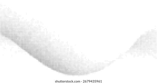 Abstract halftone wave dotted background. Futuristic twisted grunge pattern, dot, circles.  Vector modern optical pop art texture for posters, business cards, cover, labels mock-up, stickers layout